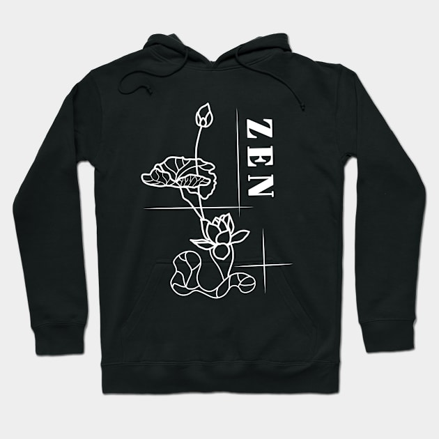 Zen Lotus Meditation Hoodie by DesignTree